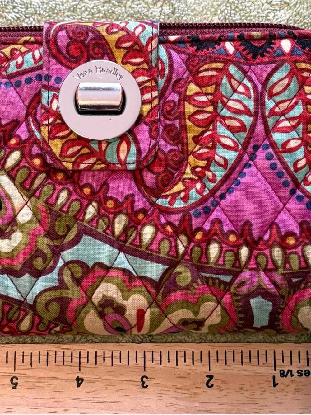 Vera Bradley Floral Quilted Tote Bag & Matching Wallet Bundle Set